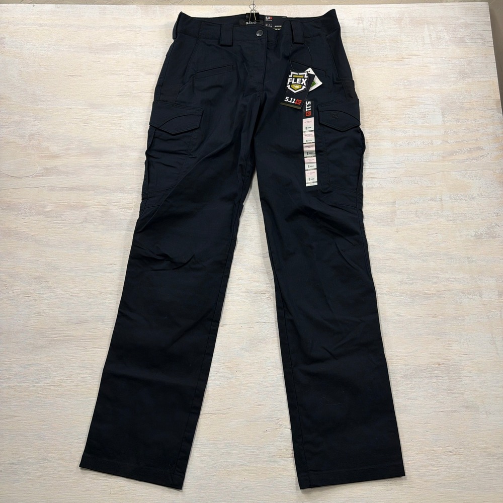 5.11 Tactical Icon Pant Size 8 Regular Flex-Tac Ripstop Dark Navy Women New
